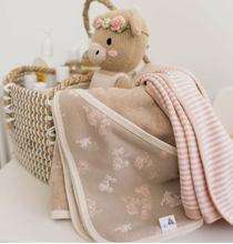 Load image into Gallery viewer, Whimsical Floral Organic Knit Terry Towels