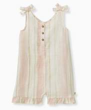 Load image into Gallery viewer, Pacific Stripe Organic Girl Romper