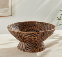 Load image into Gallery viewer, Burma Rattan Offering Bowl- Brown