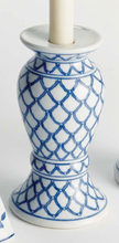 Load image into Gallery viewer, Dynasty Taper Holder- Blue + White