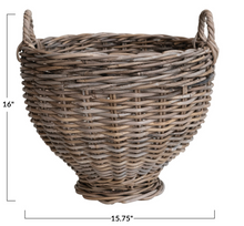 Load image into Gallery viewer, Rattan Footed Basket