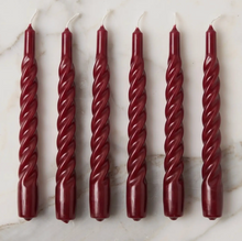 Load image into Gallery viewer, Lacquered Twisted Taper Candles