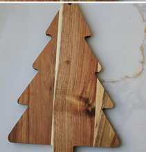 Load image into Gallery viewer, Christmas Tree Platter Wooden Board Dessert Tray