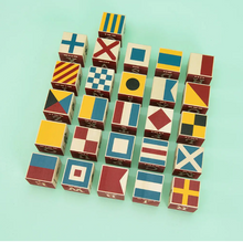 Load image into Gallery viewer, Uncle Goose Nautical Blocks with Canvas Bag