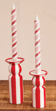 Load image into Gallery viewer, Hand-Painted Striped Taper Holder