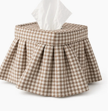 Load image into Gallery viewer, Tissue Box Cover Skirted Linen