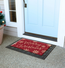Load image into Gallery viewer, Merry Christmas Snowflakes Doormat