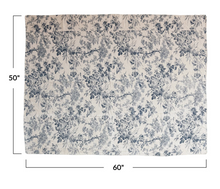 Load image into Gallery viewer, Cotton Chambray Printed Throw