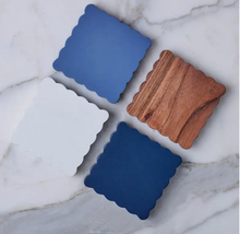 Load image into Gallery viewer, Scalloped Wood Coasters