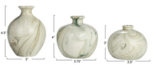Load image into Gallery viewer, Stoneware Vases w/ Marbled Design