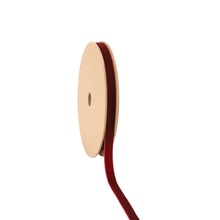 Load image into Gallery viewer, Bordeaux velvet ribbon, 3/8 inch width, 10 yard roll
