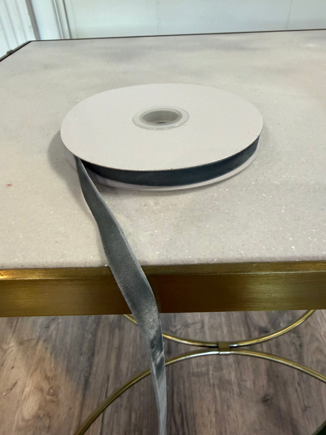 Dusty Blue Vintage Velvet Ribbon