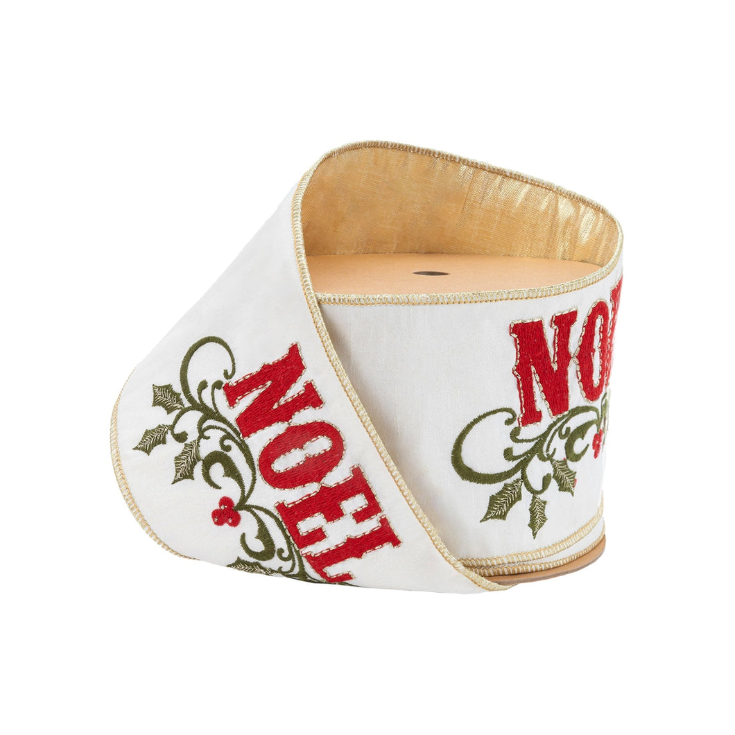 Embroidered Noel Ribbon