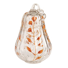 Load image into Gallery viewer, Large Painted Glass Pumpkin Sitter
