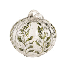 Load image into Gallery viewer, Small Painted Glass Pumpkin Sitter
