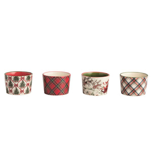 Tartan Christmas Tidbit Bowl