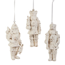Load image into Gallery viewer, Whitewash Nutcracker Ornament
