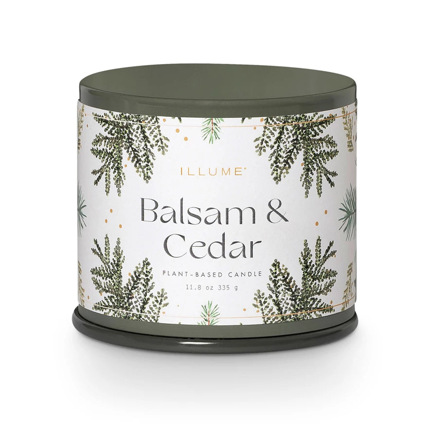 Balsam + Cedar Large Tin Candle
