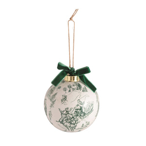 Christmas Toile Ornament