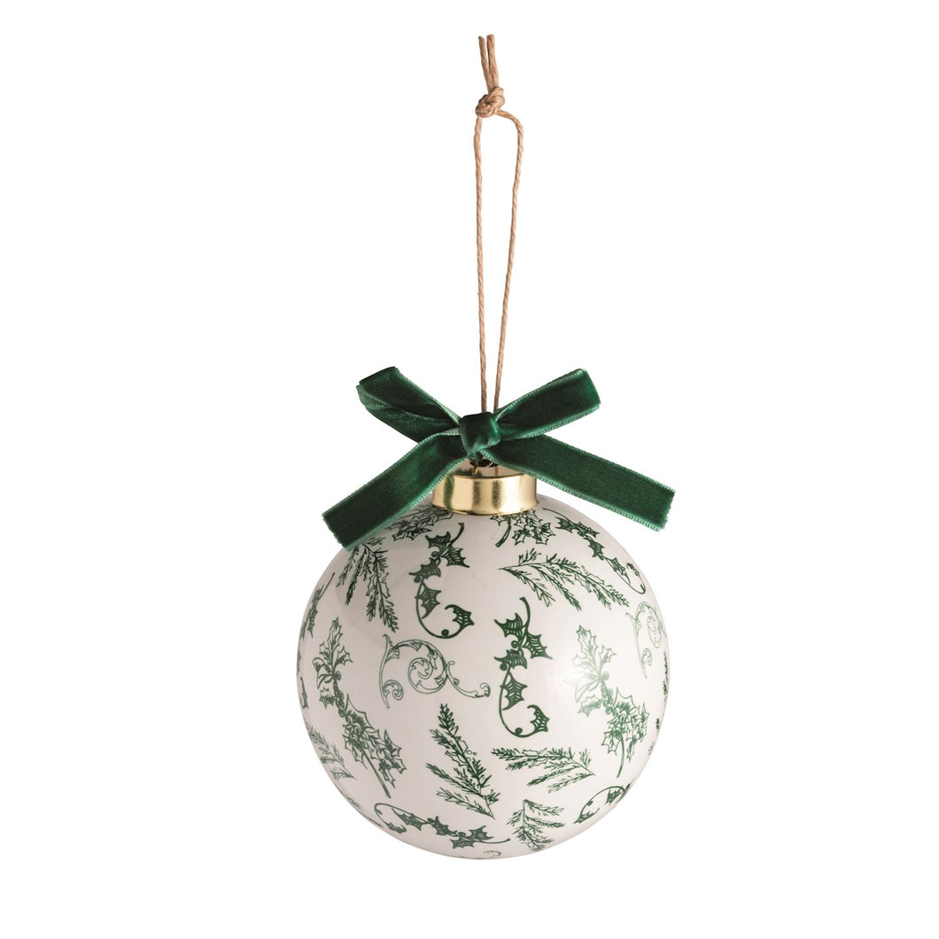Christmas Toile Ornament