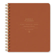 Load image into Gallery viewer, Se Standard Cognac Weekly Non-Dated Planner
