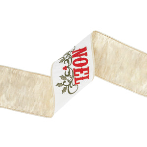 Embroidered Noel Ribbon