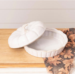 Stoneware Pumpkin Dish