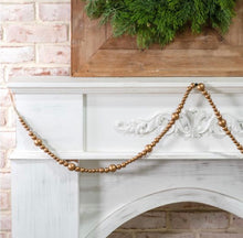 Load image into Gallery viewer, Gold Wood Beads Garland
