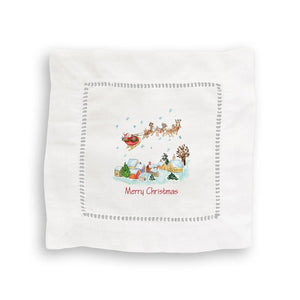 Holiday Linen Cocktail Napkin