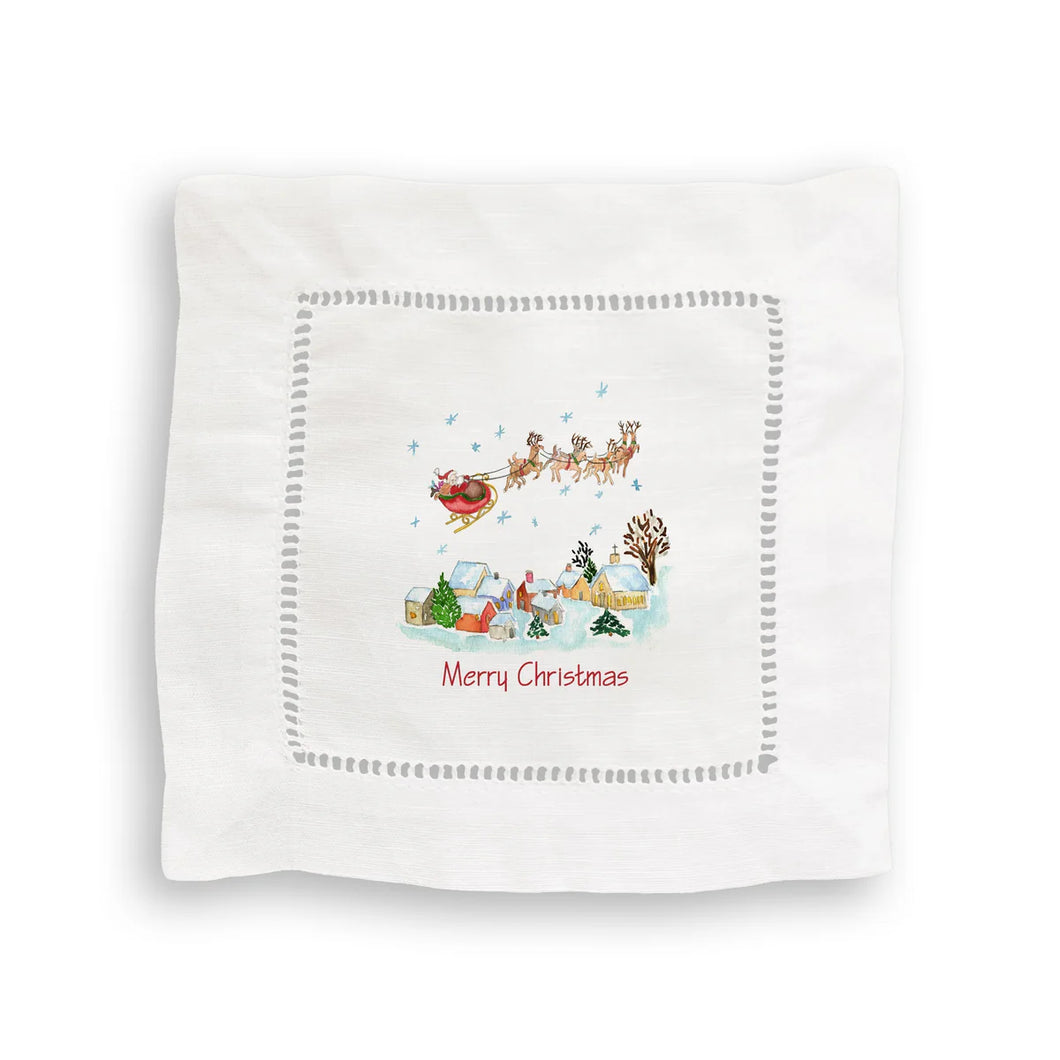 Holiday Linen Cocktail Napkin