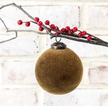 Load image into Gallery viewer, Velvet Ball Ornament 4"

