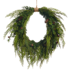 Cedar + Pinecone Wreath