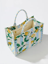 Load image into Gallery viewer, Lemon Stripe Jacquard Tote

