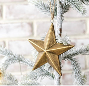 Gold Wood Star