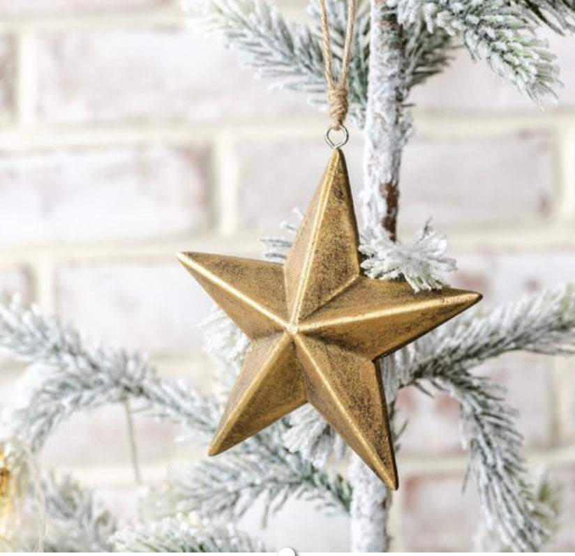 Gold Wood Star
