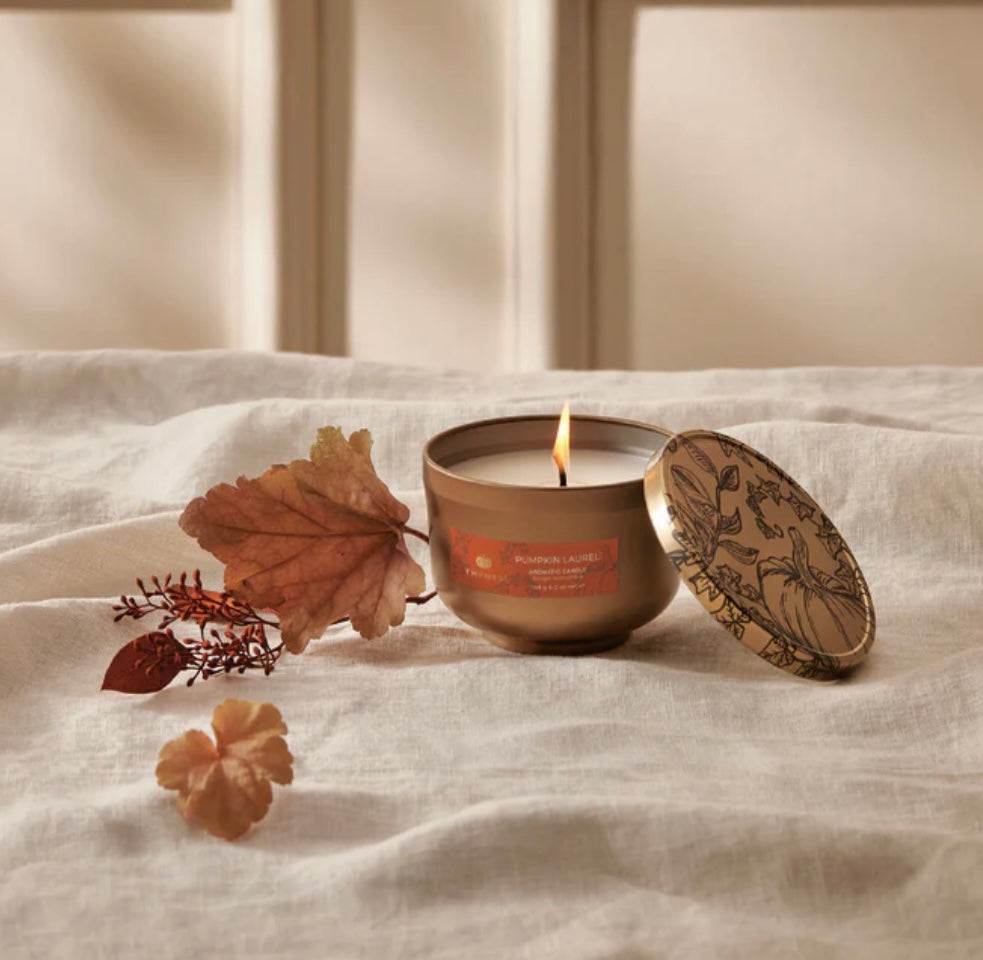 Pumpkin Laurel Tin Candle
