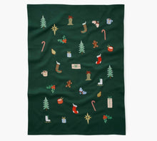 Load image into Gallery viewer, Signs of the Season Embroidered Tea Towel
