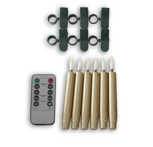 Glittered LED Clip Candle Set