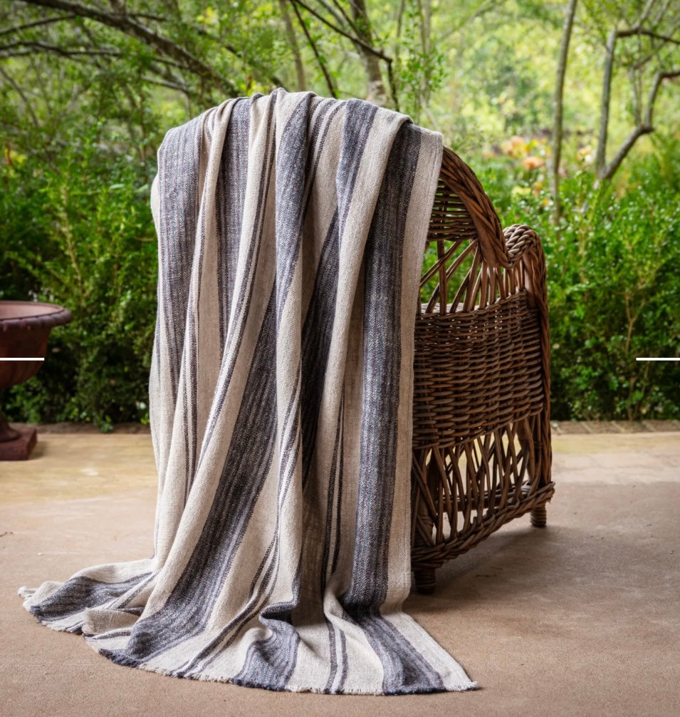 Cornflower Striped Blanket
