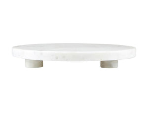 White Marble Footed Tray