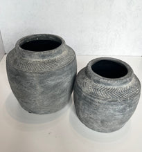 Load image into Gallery viewer, Charcoal Chevron Vase
