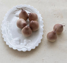 Load image into Gallery viewer, Scalloped Platter with Embossed Pears
