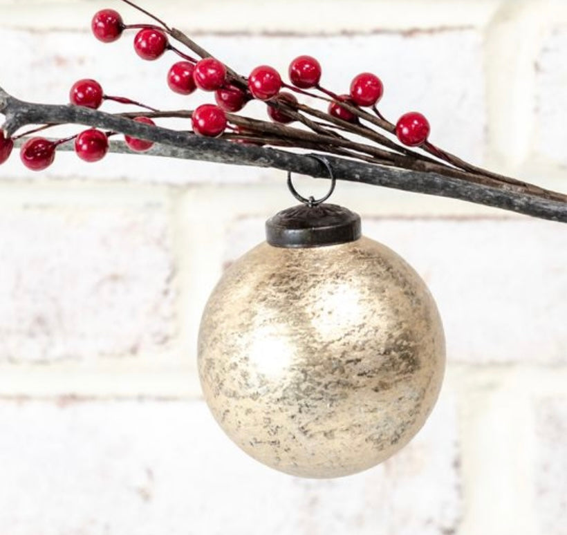 Gold Foil Glass Ornament
