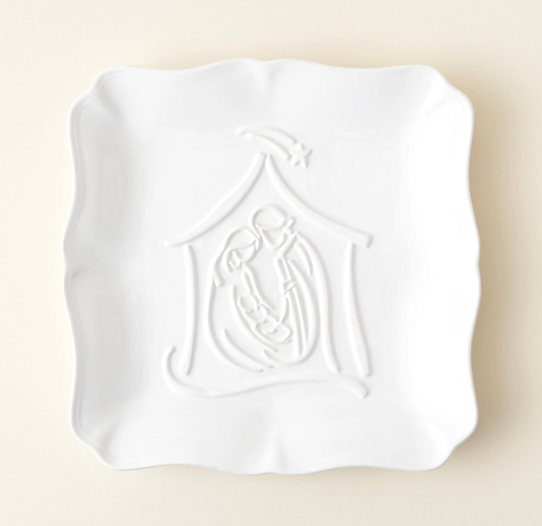 Nativity Embossed Platter