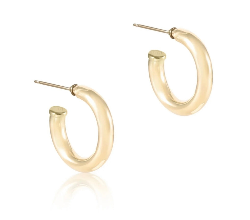 4mm Gold Hoops