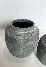 Load image into Gallery viewer, Charcoal Chevron Vase
