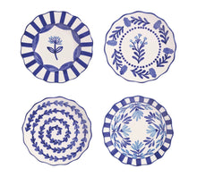 Load image into Gallery viewer, Blue Floral Salad Plate
