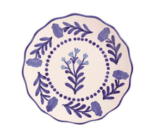 Load image into Gallery viewer, Blue Floral Salad Plate

