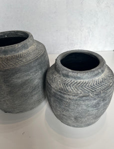Charcoal Chevron Vase