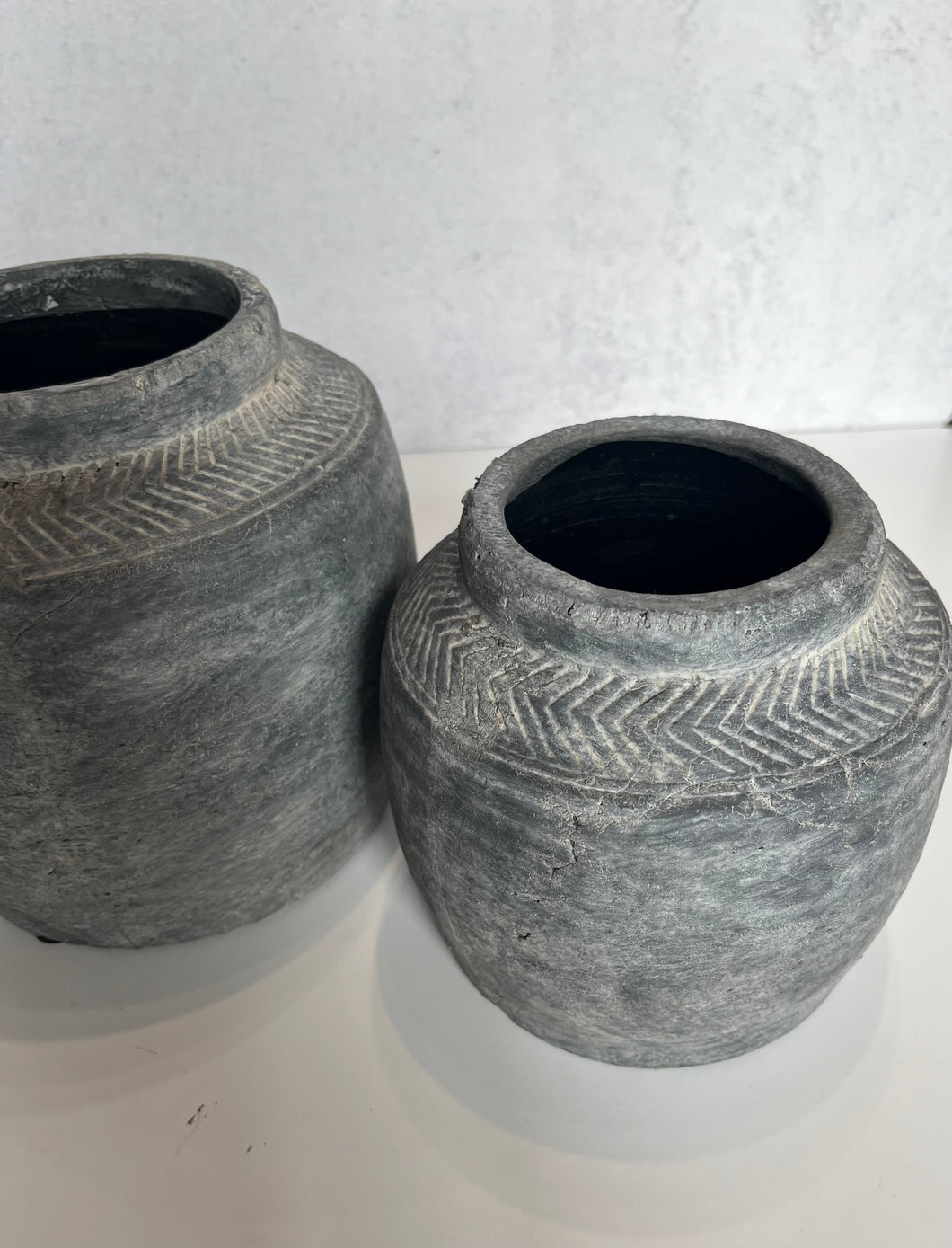 Charcoal Chevron Vase